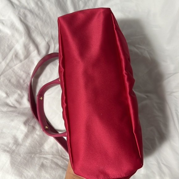 COACH Amanda Magenta Silk Satin Mini Satchel Shoulder Bag Handbag 12927 Barbie - Picture 4 of 7